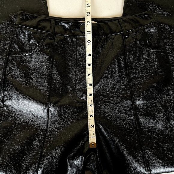 4th And Reckless Women size M NWOT Faux Leather Straight Leg Pants Lined - Picture 5 of 9